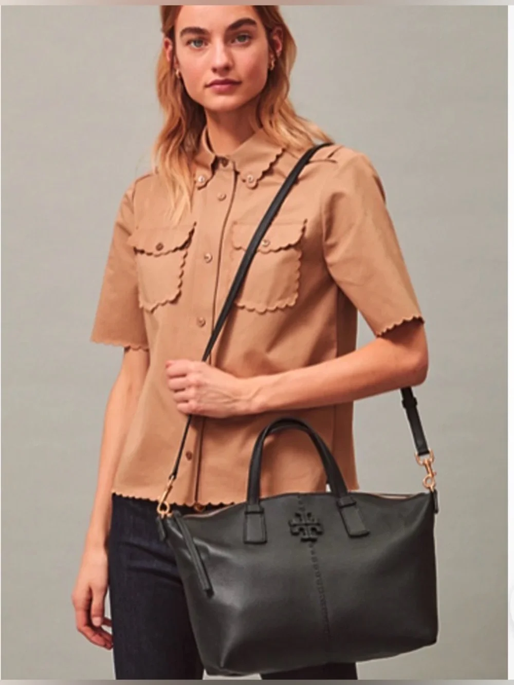 Tory Burch McGraw Top-Zip Satchel